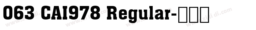 063 CAI978 Regular字体转换